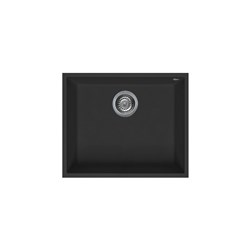 Elleci Quadra Black Granite | Undermount Bowl