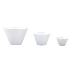 Melamine V Shape Bowl White 130mm  