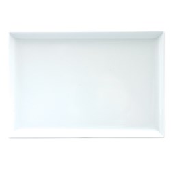 Melamine Platter Rectangle White 250mm 