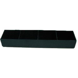 Melamine Four Compartment Sachet Holder Black