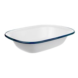 Enamel Pie Dish White 180mm