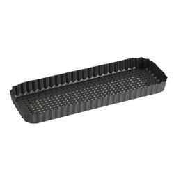 Masterpro Crispybake Flan Pan Perforated Rectangular 350x125x30mm