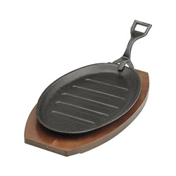 Cast Iron Sizzle Plate & Base 240mm 