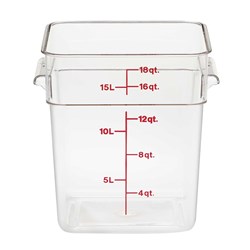 Cambro Camsquare Food Stg Ctnr-Clear 17.2L