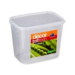 Tellfresh Oblong Container 2Lt Tall 178X125x147mm Plastic (4)