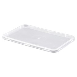 Plastic Ribbed Rectangle Container Lid Suits 500/750/1000ml