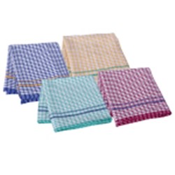 Tea Towel Sml Yellow Check Cotton 450X700mm