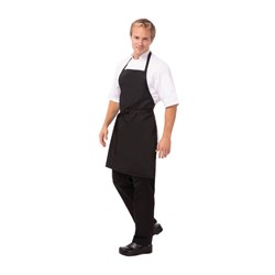 Bib Apron No Pockets Black 840x710mm