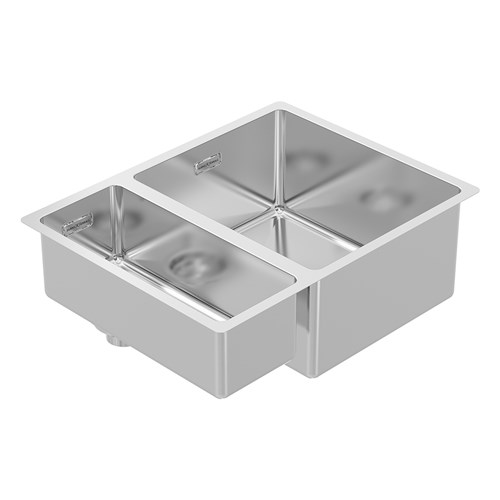 BDM Double Bowl Right Sink 340x160mm 14-BDM570R