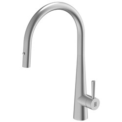 Cignus 14 Brushed Stainless Steel Tap, Pull-Out, Dual