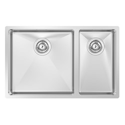 BDM Double Bowl Left Sink 400x225mm 14-BDM695L