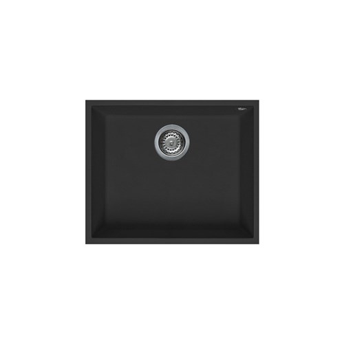 Elleci Quadra Black Granite | Undermount Bowl