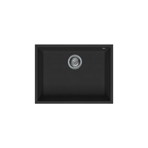 Elleci Quadra Black Granite | Undermount Bowl