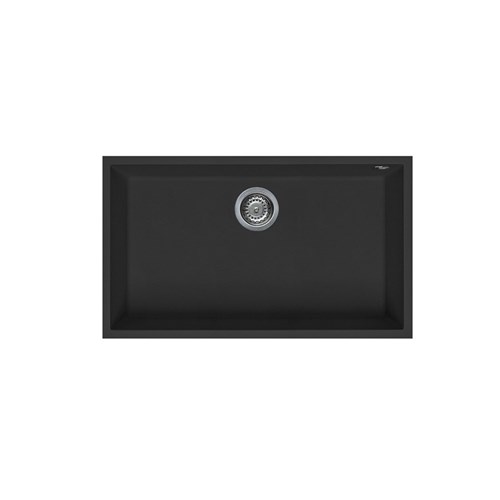 Elleci Quadra Black Granite | Undermount Bowl